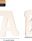 6 Inch Wooden Letters 26Pcs Wooden Alphabet Letter for Crafts Unfinished Wood Letters for Home Wall Decor Kids Arts Painting DIY Learning