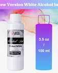 White Alcohol Ink for Epoxy Resin, Upgraded White Alcohol Ink 3.5Oz/100Ml, Alcohol-Based Resin Ink, White Resin Pigment for Resin Petri, Tumblers, Painting, Resin Art