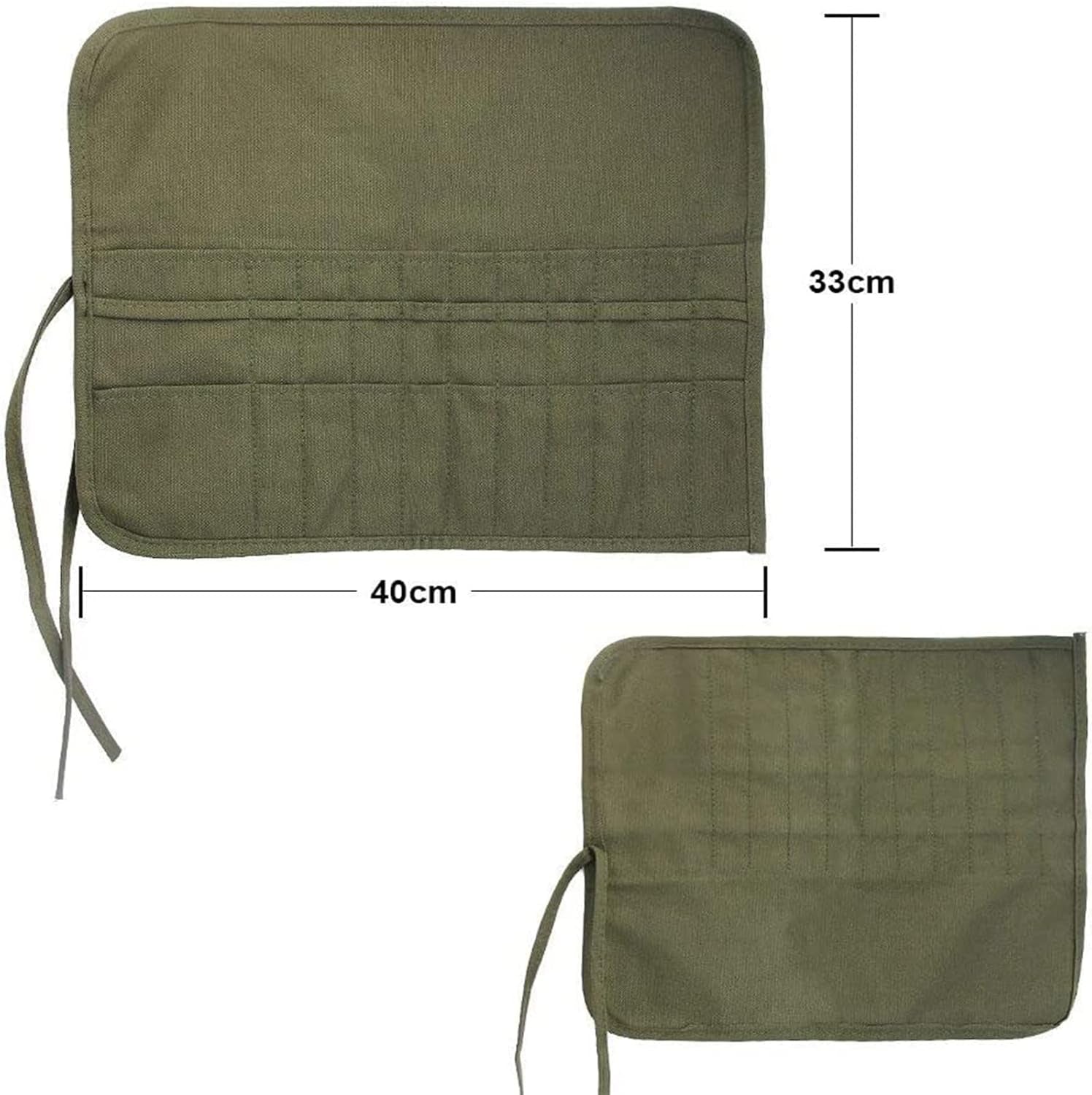 2 Sets Paint Brush Holder, 22 Slots Paint Brush Storage for Acrylic Oil Watercolor Gouache Artist Paint Brush Roll Canvas Pouch, Holds 100 Brushes