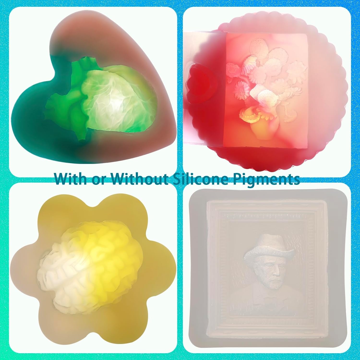 Silicone Mold Making Kit, Mold Making Silicone 20A Translucent 4.4 Lbs, Liquid Silicone for Mold Making 1:1 by Volume, Ideal for Casting Resin, Soap, Plaster, Wax Silicone Molds