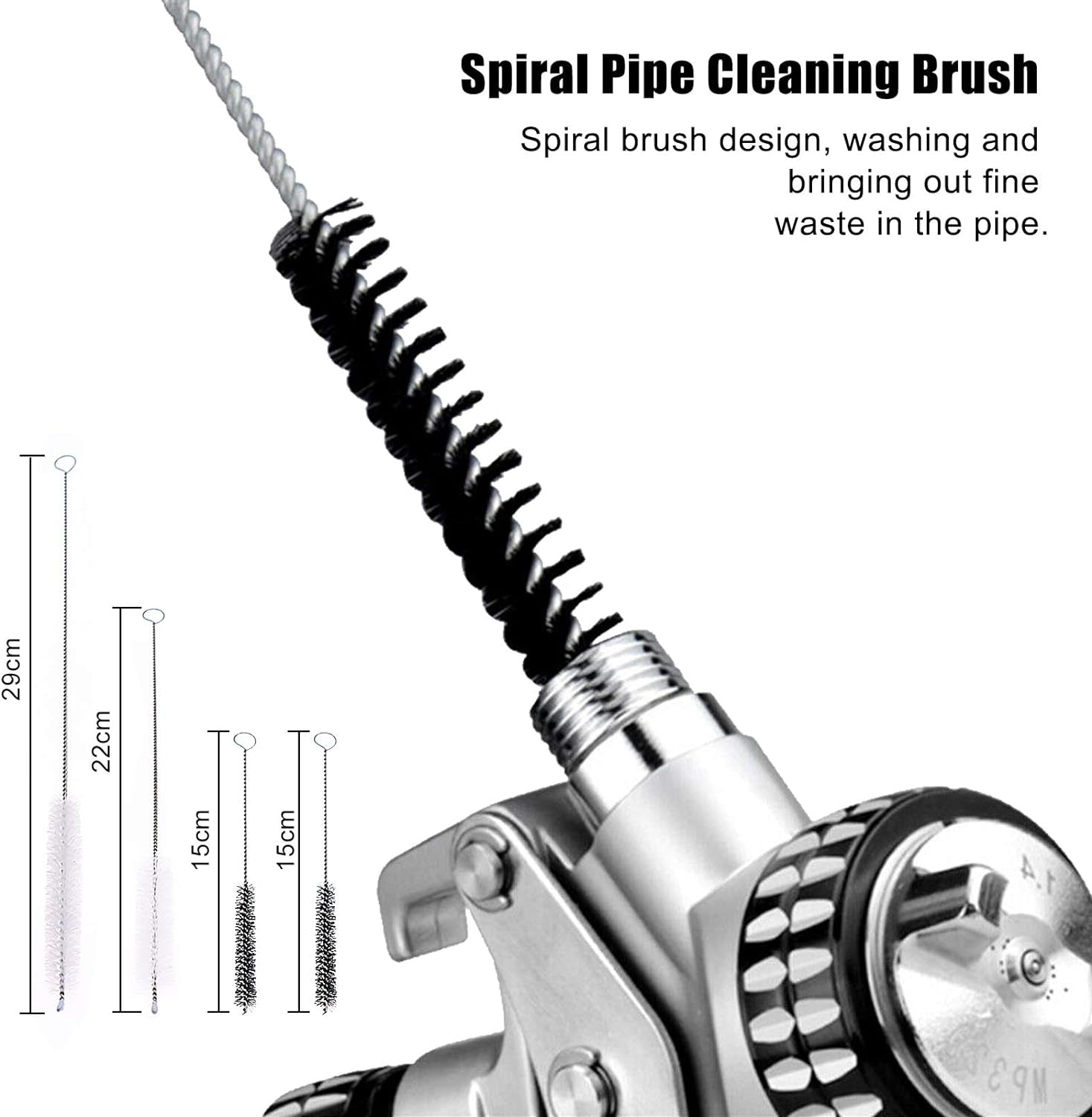 17Pcs Multi-Purpose Spray Gun Cleaning Kit,Nylon Brushes Paint Gun Cleaning Kit Mini Brushes & Needles for Clean Airbrush Nozzles Spray Guns Tattoo Equipment(17Pcs)