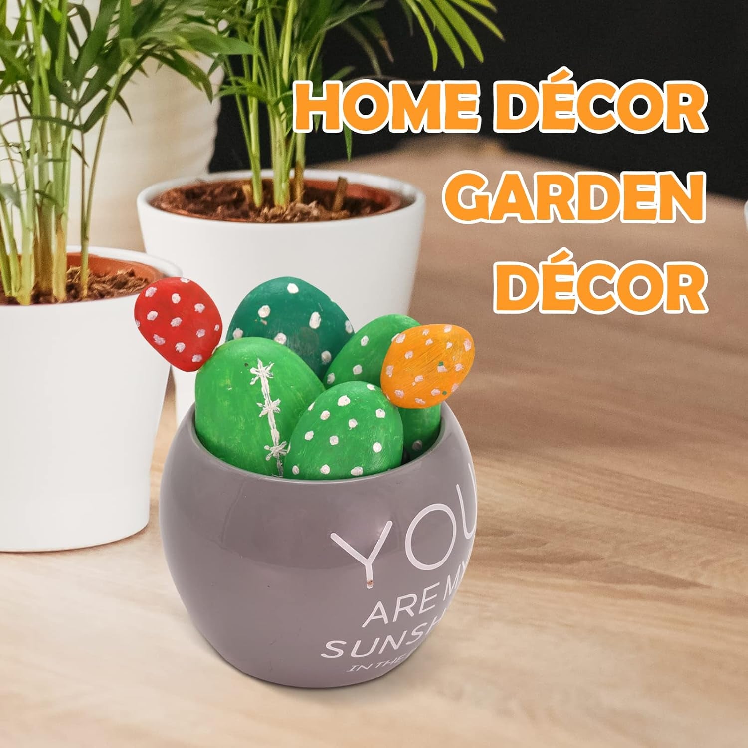 24Pcs River Rocks for Painting- 2-4 in Extra Large Hand Picked Rock-Thick-Flat-Smooth Painting Rocks- Perfect for DIY, Kids Crafts, Kindness Stone, Garden &amp; Home Decor, Holiday Easter Gift