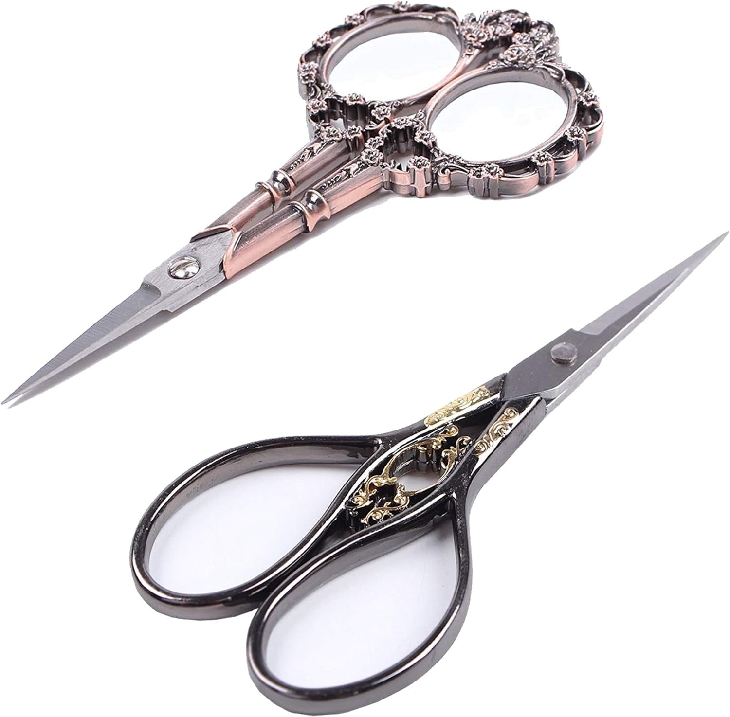 Vintage Plum Blossom Clouds Sewing Scissors for Embroidery, Sewing, Craft, Art Work & Everyday Use - Pack of 2,1Pc per Design