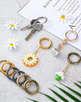 18 Pcs Spring O Rings Alloy round Spring Clips Circle Trigger Spring O Ring 35Mm Snap Buckle Clasp O Rings Keyring Hook Snap Clip for Keychains Bags Purses Handbags DIY Crafts, 6 Colors
