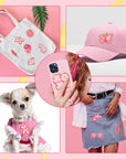 10Pcs Pink Preppy Iron on Patches for Girls Y2K Chenille Embroidered Repair Patch Hanging Lip Lightning Bolt Leopard Face DIY Accessories Sew on Applique for Backpack Clothes Hats Dress Jackets Jeans
