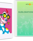 20 Sheets Sublimation Clear HTV Vinyl Sets -10 Sheets Glossy Sublimation Vinyl 8.5" X 12" + 10 Sheets Sublimation Paper 8.5" X 11",Suit for Light Colored Cotton Fabrics