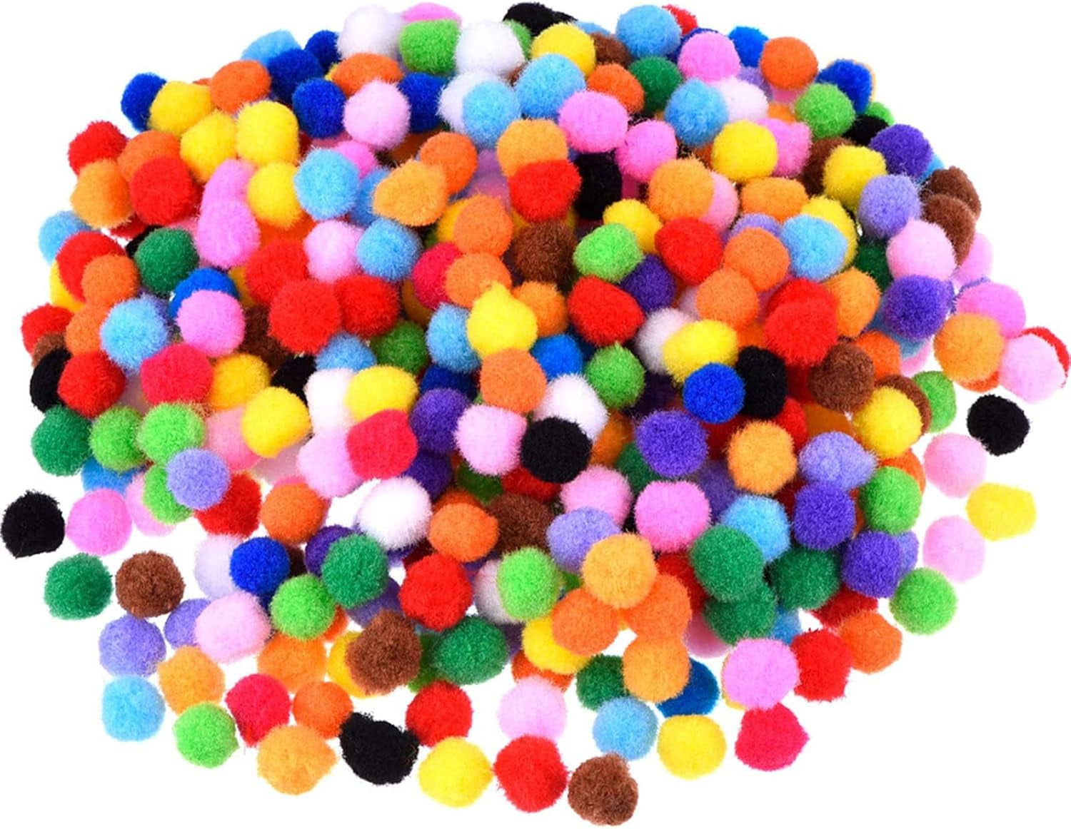 500 Pcs 0.5 Inch Polypropylene Pompoms for Craft Making, Small Pom Poms Balls Art and Craft DIY Decorations(Green)