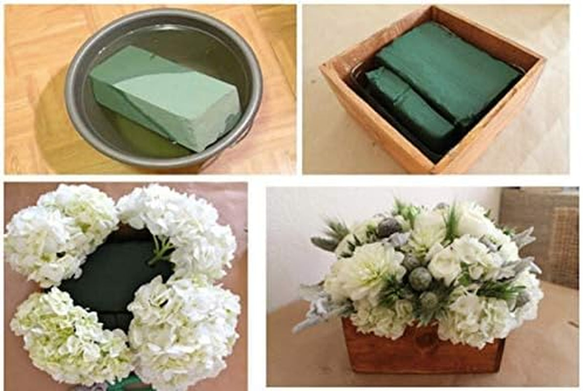6Pc Wet Fresh Floral Foam Blocks Green Florist Foam Bricks for Spring Fresh Flower Arrangement and Crafts Supply 8.9(L) X 3.9(W) X 3(H)