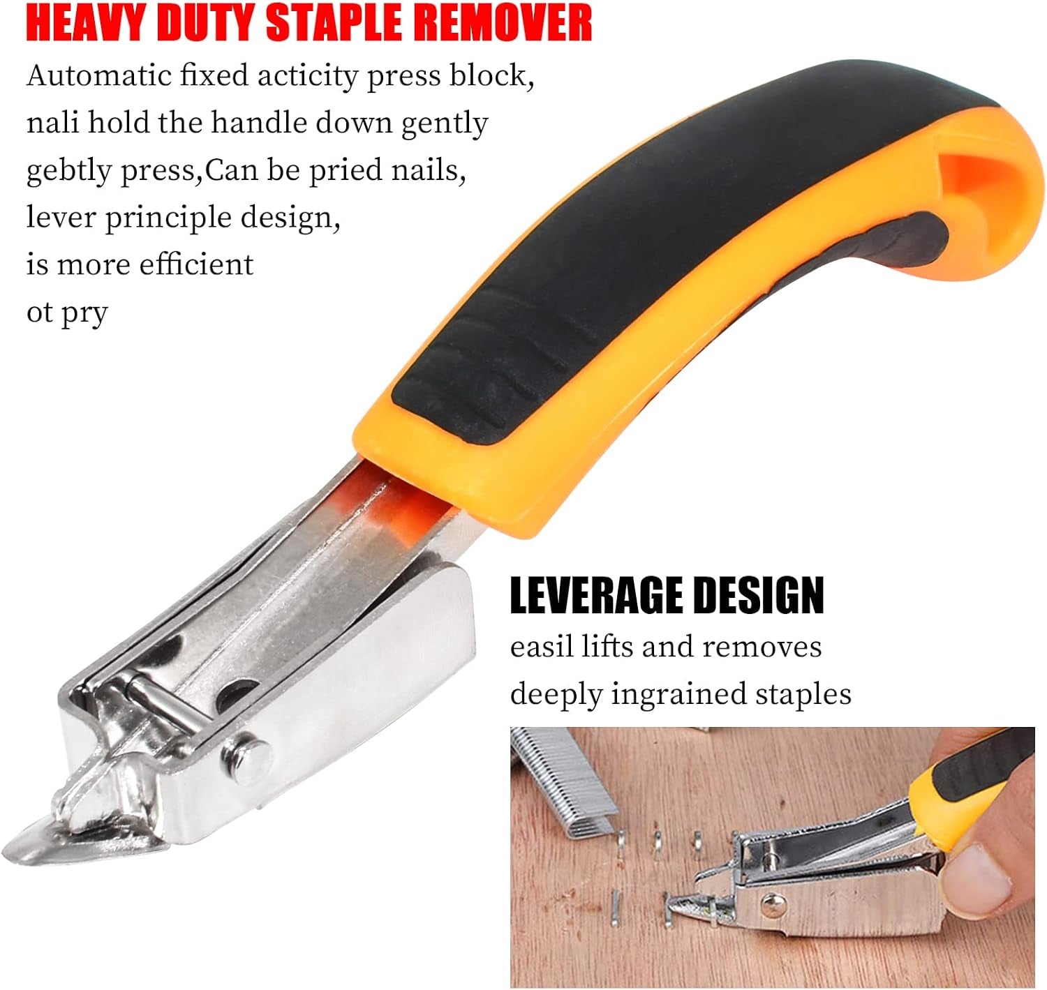 Heavy Duty Canvas Pliers and Staple Remover Set, Stainless Steel Anti-Corrosion Canvas Stretching Pliers Stretcher with Spring Return Handle 4-3/4" Wide Grip for Canvas Stretching Bars Oil Painting