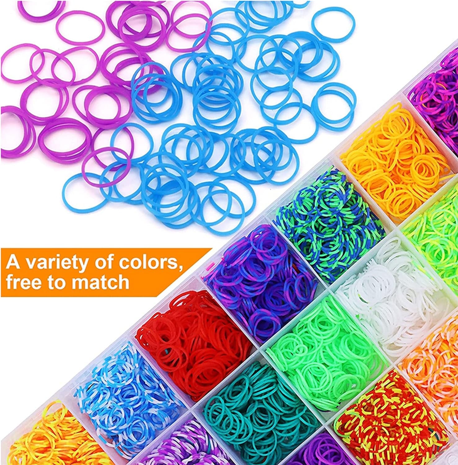 Rubber Band Bracelet Kit, Loom Making Kit for Girl, Loom Bands Refill Kits for Children Boy Girls Gift DIY Friendship Bracelets