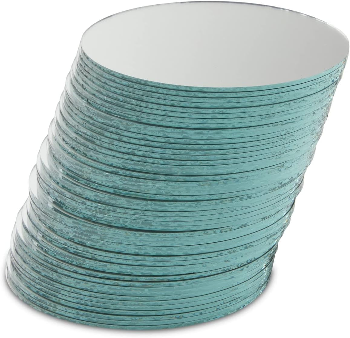 50-Pack of Small round Mirrors for Crafts, 4-Inch Glass Tile Circles for Wall and Table Decor, Mosaics, DIY Home Projects, Decorations, Arts and Crafts Supplies