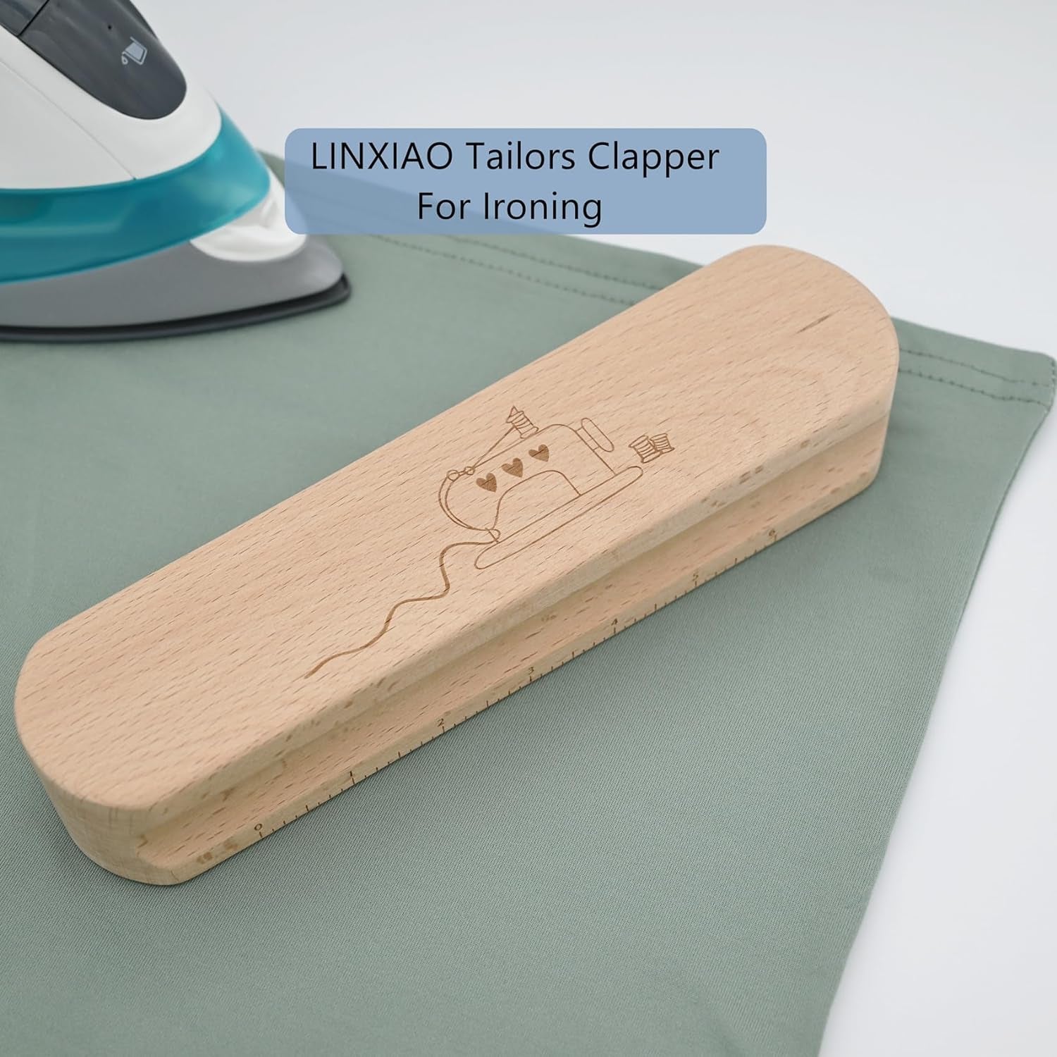 Hardwood Tailors Clapper for Ironing and Quilting, Professional Sewing Tool for Flattening Fabrics,Sewing and Point Pressing 1