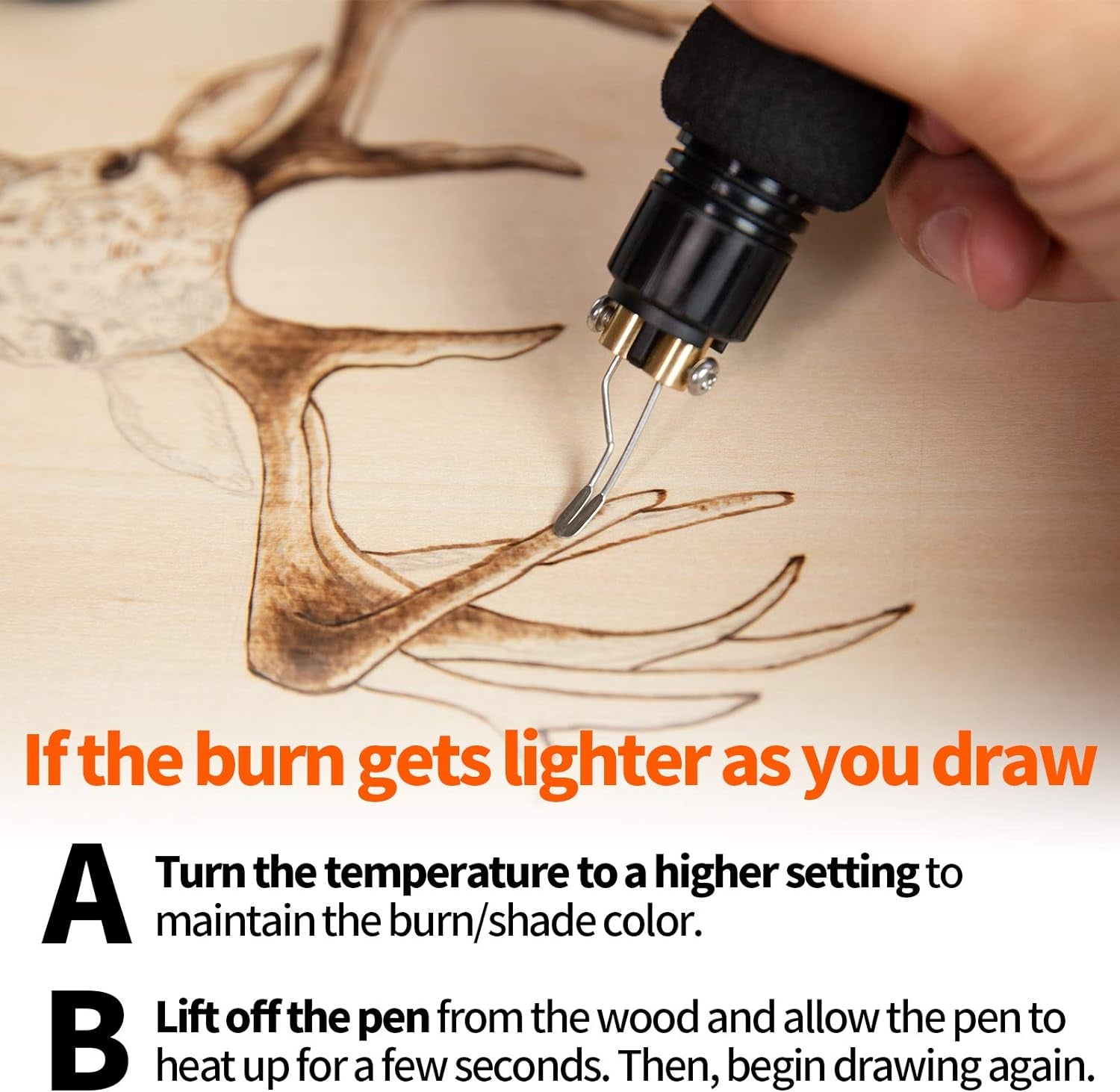 939-II Wood Burning Kit Station Pyrography Pen 250~750℃/482~1382℉ Temperature Adjustable with 20 Wire Nibs, 1 Stable Pen Holder, 2 Stencils, 2 Scrap Wood, 1 S/S Tweezers, and 1 Pliers (Blue)