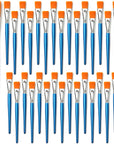 1 Inch Flat Paint Brushes for Acrylic Painting,12 Pieces Large Synthetic Paint Brushes Bulk with Wooden Handle for Acrylic, Watercolor, Oil, Crafts, Face Body Art