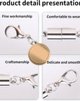30 Pieces Silver Magnetic Jewelry Locking Clasps Necklace Clasps and Closures Bracelet Lobster Clasp Connector for DIY Necklace Bracelet Jewelry Making Supplies