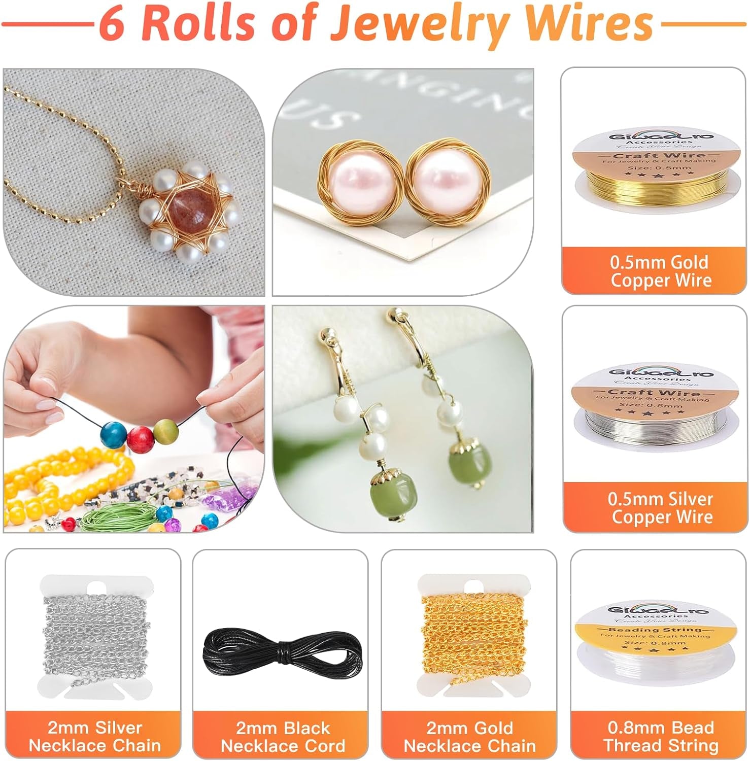 Jewelry Making Kit for Adults, Jewelry Making Supplies with Jewelry Making Tools, Jewelry Pliers, Jewelry Wires, Findings, Necklace Chains, Magnifier and Storage Bag