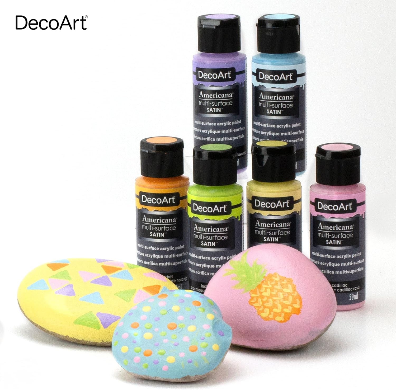 Americana Multi-Surface Satin Favorites Sample Kit for Wood, Metal, Glass, Ceramics, Fabric, Paper, Terra Cotta, Most Plastics and More