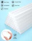 Mini Hot Glue Sticks, 0.27” Dia X 4” Long, 220-Pack Clear Hot Melt Glue Gun Sticks for All-Temp Mini Glue Guns, Multipurpose for Kids Adults DIY Art Craft Sealing Repairing Festival Decoration