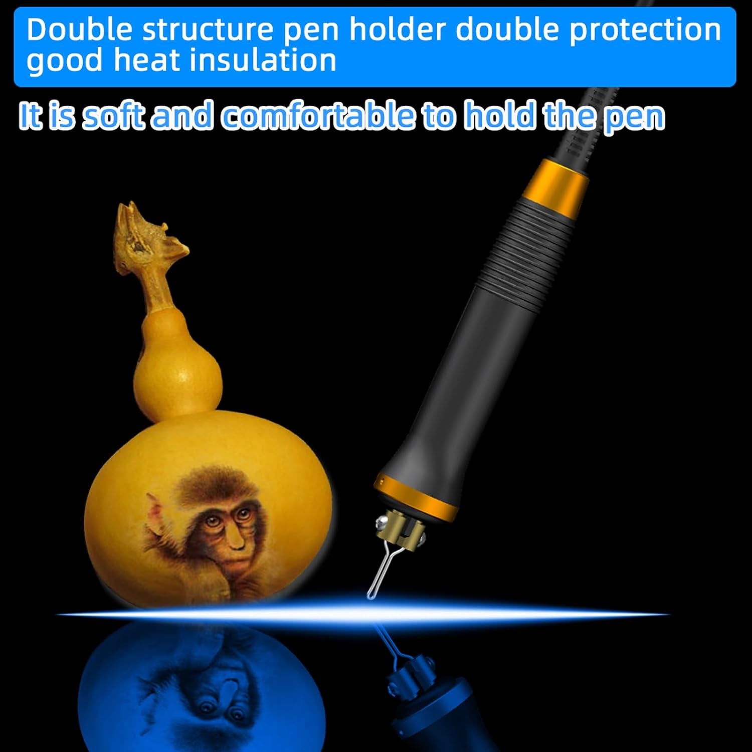 LH30 Wood Burning Kit, Digitally Adjustable Temperature Wood Burner Pen Kit, Wood Burning Tool, Professional Wood Burner Tool Kit for Adults and Beginners Craft (LH30-2 New)