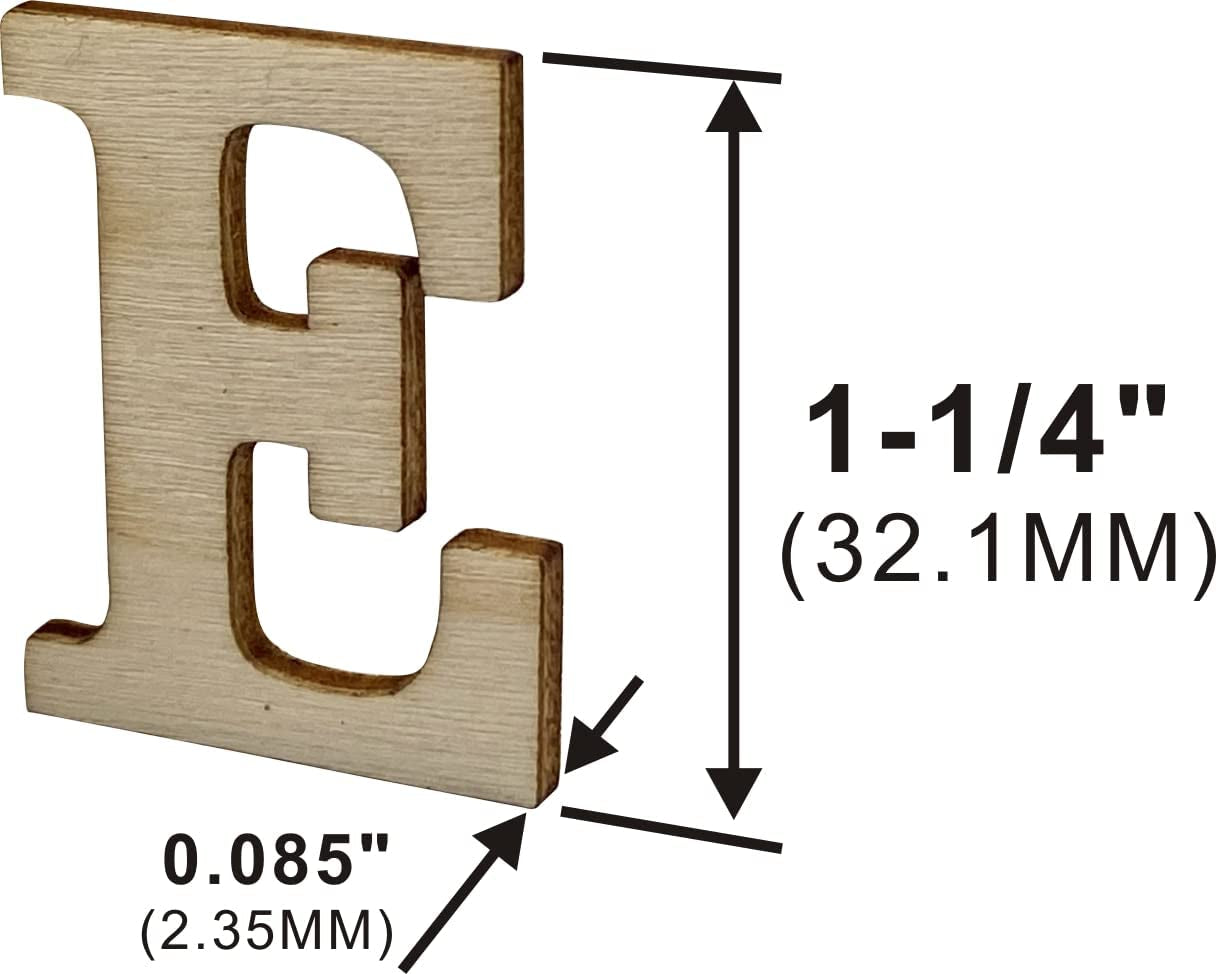 306 Pieces 1-1/4 Inch(1.25") Small Unfinished Wooden Letters and Wooden Numbers Decorative Font Alphabet Letters for Scrapbooking DIY Crafts Homemade Project