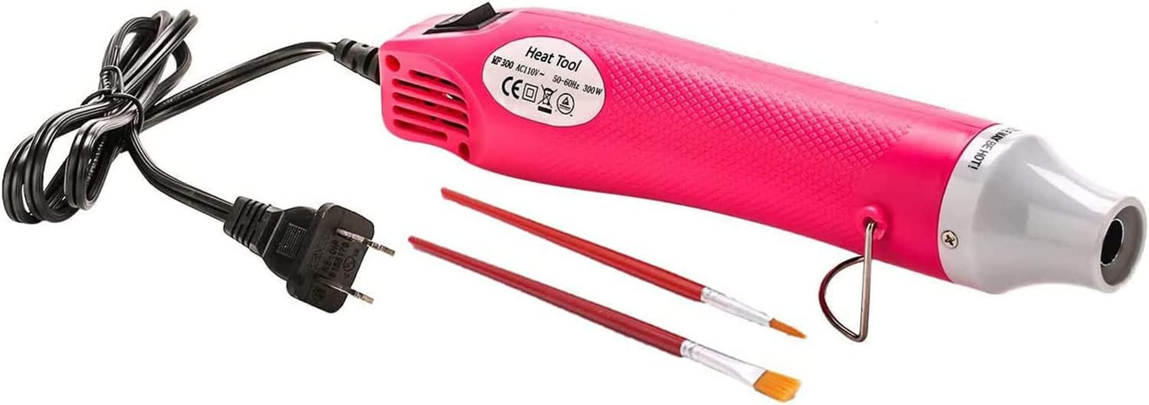 Heat Gun, Crafts Heating Tool Epoxy Resin Molds Silicone Embossing Craft Dryer Paint Blower for Acrylic Pouring Bubble Buster Small Art Heater Blow Guns (Pink)