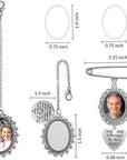Graduation Memorial Photo Charm, Tassel Memorial Charm Graduation Decorations Class of 2024, DIY Memory Mortarboard Pendants for Graduation Cap