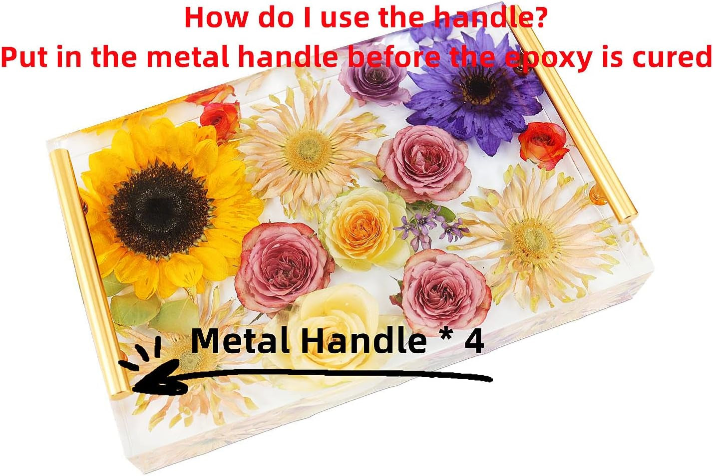 Large Silicone Tray Molds for Resin, 13.5"X9.5" Deep Rectangle Epoxy Tray Molds and 4Pcs Square Coaster Molds for Resin Table Mold Casting, Resin Tray Kit for DIY Art Home Decoration