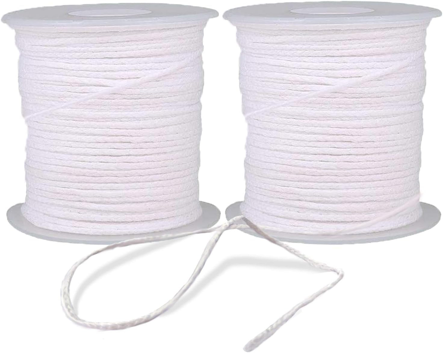Braided Candle Wick Spool 200 Ft Cotton Candle Wick Roll Core Braided Wick for Candle Making and Candle DIY (61M/67Yard/200 Foot)