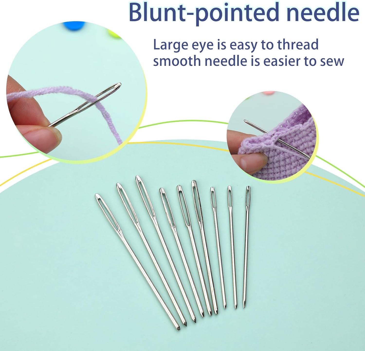 Crochet Stitch Markers, Colored Stitch Markers with Big Eye Blunt Needles, 326 Pcs Stitch Markers for Knitting with Storage Box, Safety Bulb Pins and Knitting Stitch Rings for Crochet DIY Craft Making