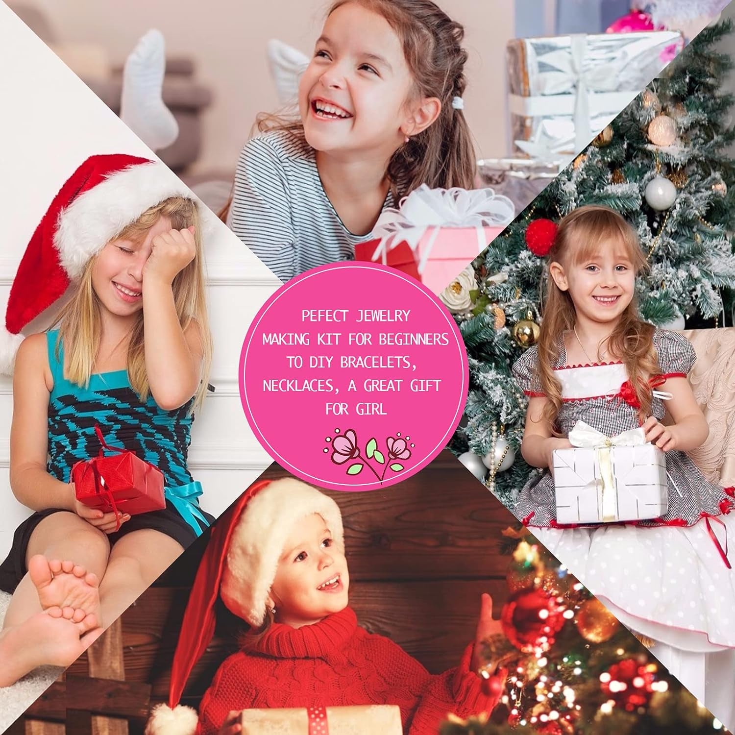 Jewelry Making Supplies Kit - 1587 PCS Beads, Crystal Beads, Jewelry Pliers, Beading Wire, Earring Hooks, Rings, Bracelets for Girls and Adults