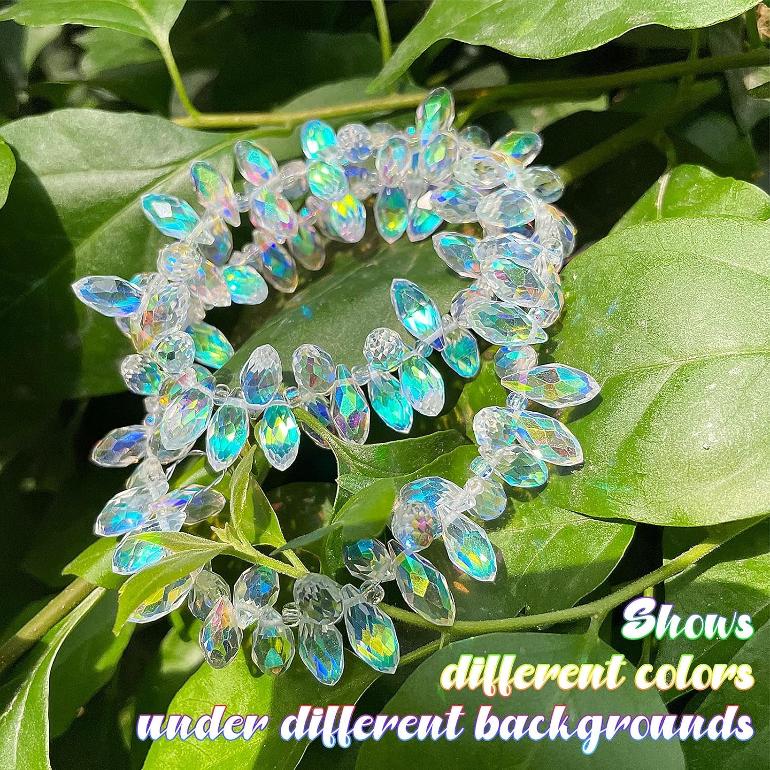 200 Pieces Teardrop Chandelier Crystal Pendants 6 X 12 Mm Crystal Beads for Chandelier Jewelry Making DIY Project Earring Necklaces Bracelets