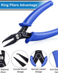 Split Ring Pliers for Jewelry Making,  Split Jump Ring Opener Tool Keychain Pliers for Opening Split Ring, Key Ring, Opening Pliers for Jewelry Making