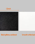 Black Glitter Cardstock - 15 Sheets 12" X 12" Black Cardstock for Cricut, Black Glitter Paper for DIY Projects, Scrapbooking, Invitations - 250 GSM Card Stock Easy to Cut and DIY