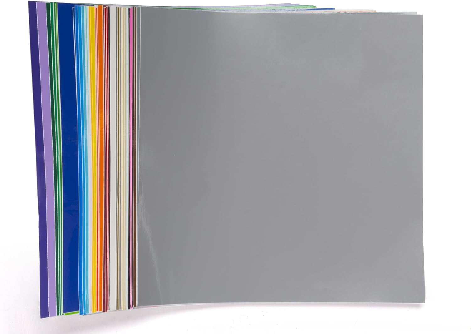 Permanent Adhesive Backed Vinyl Sheets 12" X 12" - 40 Sheets Assorted Colors Works with Cricut and Other Cutters