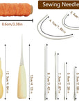 Leather Working Tools for Beginners: Professional Leather Craft Kit with Waxed Thread Groover Awl Stitching Punch for Leathercraft Adults Gifts 02