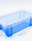Small Plastic Box, 4.3" X 2.3" X 1.5" Stackable Mini Storage Box with Lid, Clear Organizer Container for Jewelry Beads Small Crafts Items Accessories - 6 Pack