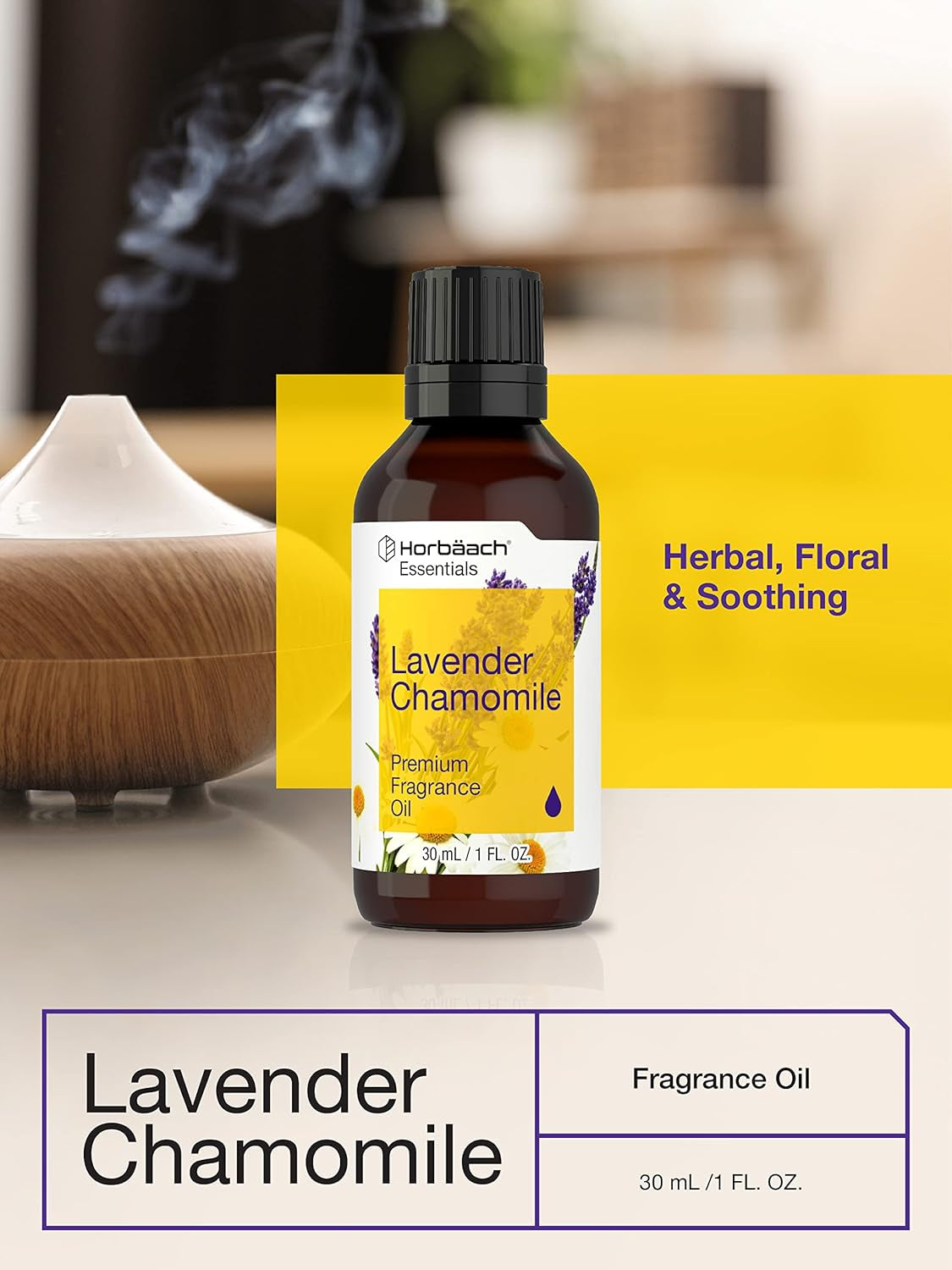 Lavender Chamomile Fragrance Oil | 1 Fl Oz (30Ml) | Premium Grade | for Diffusers, Candle and Soap Making, DIY Projects & More