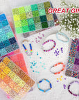16800Pcs Clay Beads Bracelet Making Kit, 168 Colors Polymer Beads Spacer Heishi Beads, Flat Preppy Beads for Jewelry Making Kit with Charms, DIY Crafts Gift