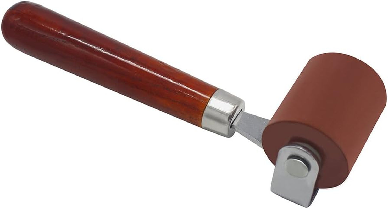 Rubber Brayer, Brayer Ink Roller, Soft Rubber Brayer Roller with Wooden Handle