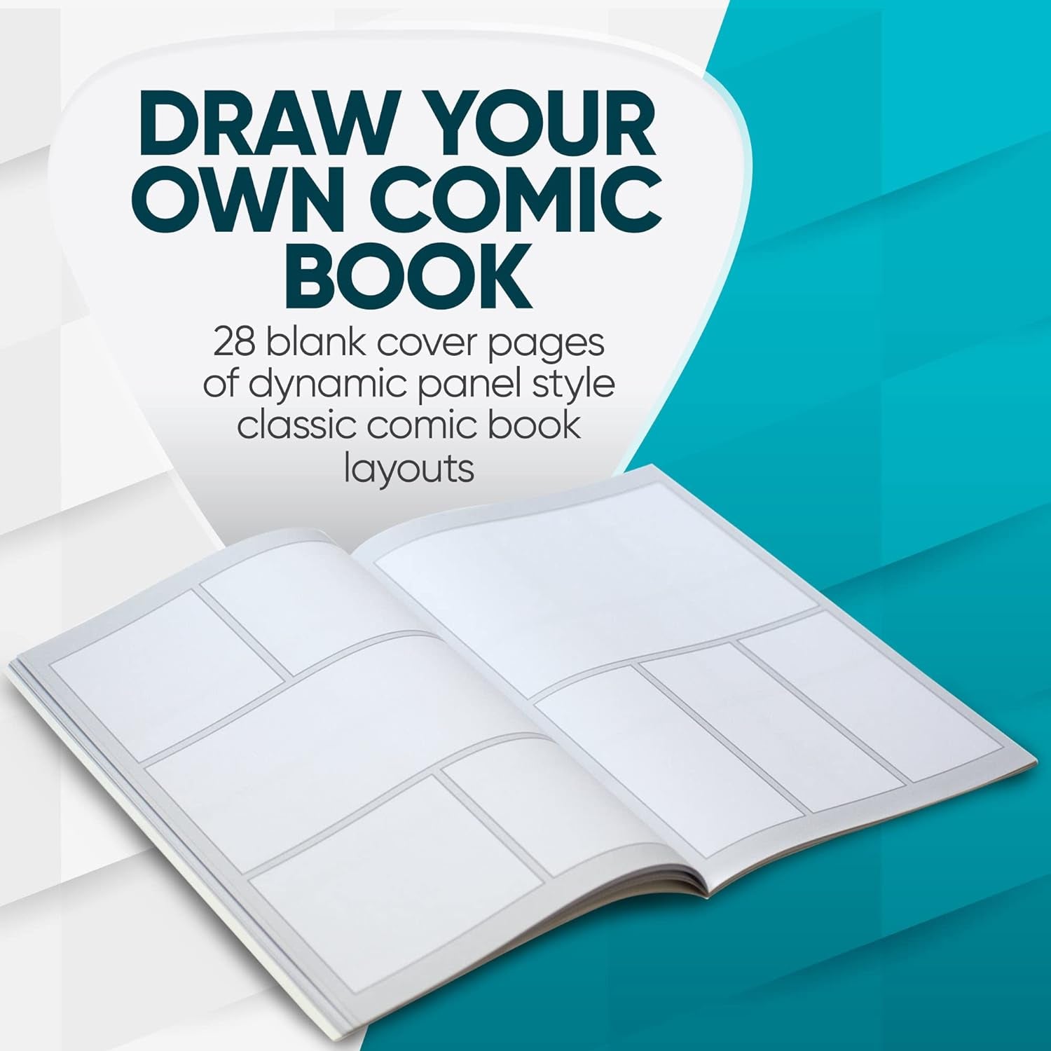 - Blank Comic Book, Draw-It-Yourself Comic Sketch Book with Dynamic Panels, 6.6 X 10 Inches, 28 Pages, Pack of 3