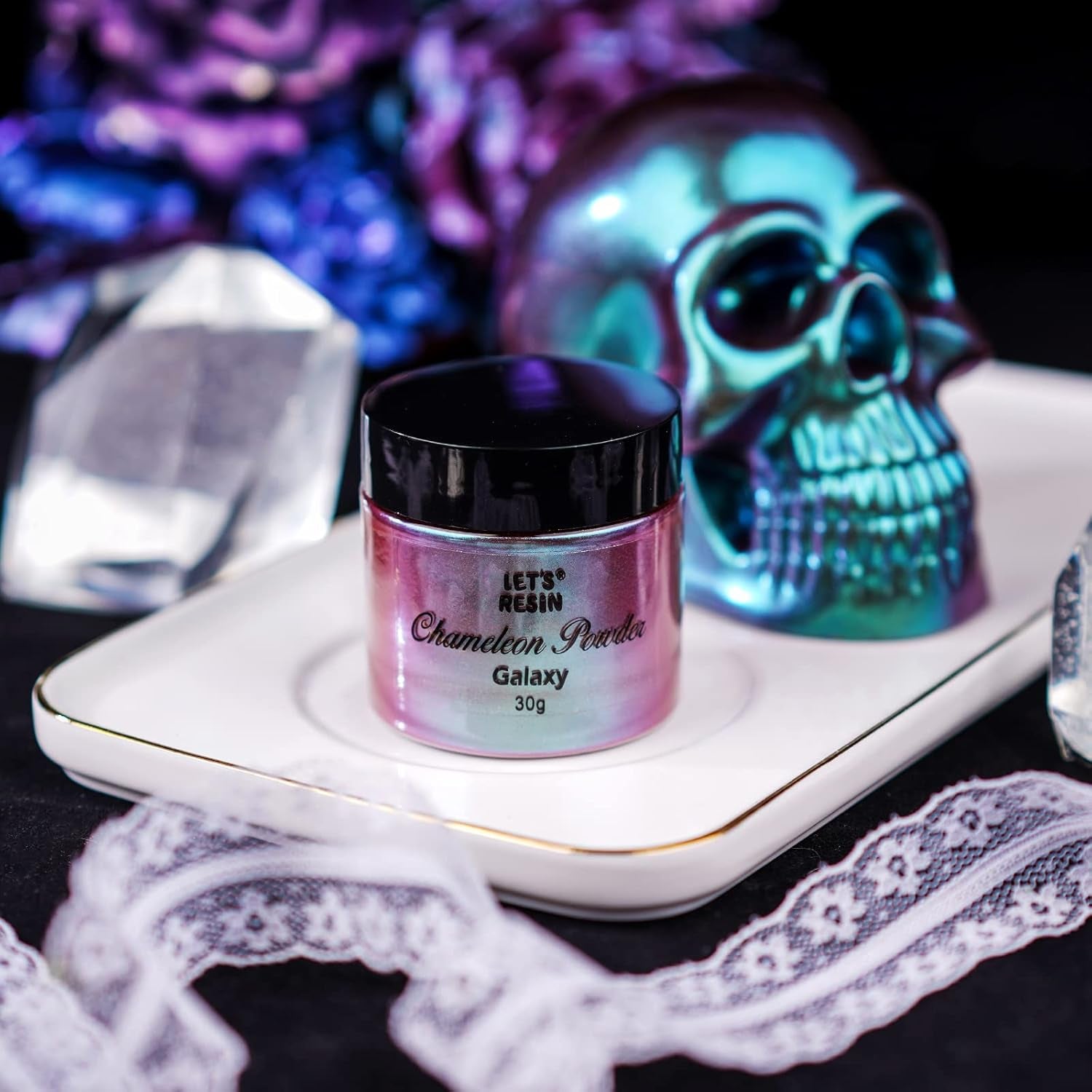 Mica Powder, 30G Color Shift Mica Powder for Epoxy Resin/Tumbler, Galaxy Chrome Powder Pigment for Nails Art, Painting,Soap Making, Candle Making,Slime