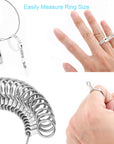 Ring Sizer Measuring Tool, 27 PCS Premium Ring Measurement Tool, US Ring Size 0-13 with Half Size, 1 PCS Finger Ring Sizing Measure Gauge, by