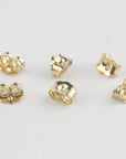 14K Gold Earring Backs Yellow Ear Locking for Stud Ear Rings (3 Pairs)
