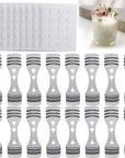 25Pcs Metal Candle Wick Holder, Silver Stainless Steel Candle Wick Centering Devices for Candle Making