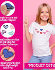 Heart Iron on Patches, 31Pcs Mini Heart Iron on Decal Colorful Heart Patch Ironable Patches Embroidered Sew on Heart Patches Appliques for Clothes Dress Hat Jeans DIY Backpack Shoes (31)