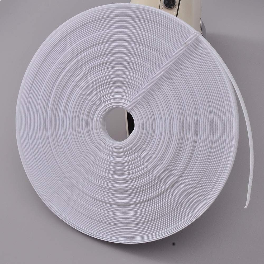 50 Yards Polyester Boning for Sewing - Sew-Through Low Density Boning for Corsets, Nursing Caps, Bridal Gowns (6Mm, White)