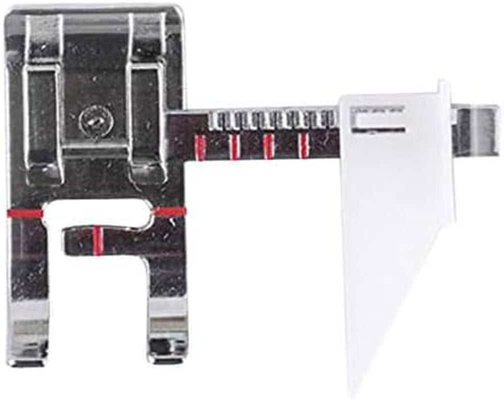 | Sew Easy Foot, Sew Perfectly Straight Lines with Ease, Includes Ruler with Adjustable Guide to Set Seam Allowance, Beautiful Topstitching - Sewing Made Easy