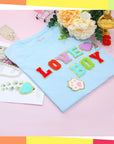 76 Piece Self Adhesive Chenille Letters Patches Cute Chenille Embroidered Patches Letter Patches Number Patches Sticker for DIY Jackets Clothing Patches Mobile Phone Backpacks Hat (Colorful, Classic)