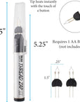 Thread Zap - 5.25” Thread Burner - plus 2 Pack Replacement Tips Included - Trim, Burn and Melt Thread with One Touch, Ideal for Finishing Bead Weaving and Stringing Projects