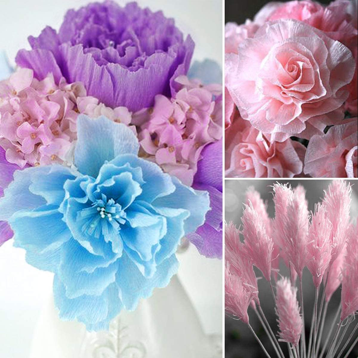 12 Rolls 984Ft Crepe Paper Streamers in 12 Colors for Rainbow Party Decorations Wedding Ceremony Birthday Indoor Decoration